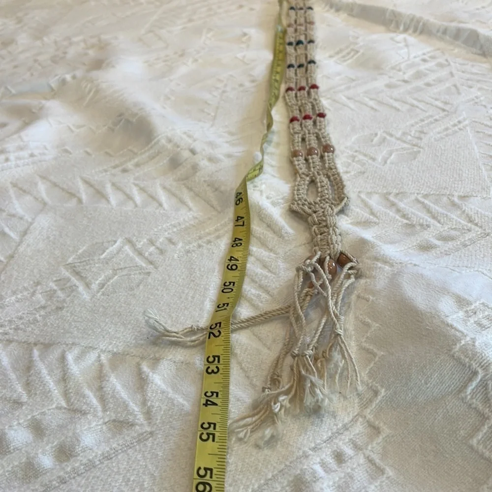 Boho Macramé Wooden Beaded Belt